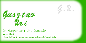 gusztav uri business card